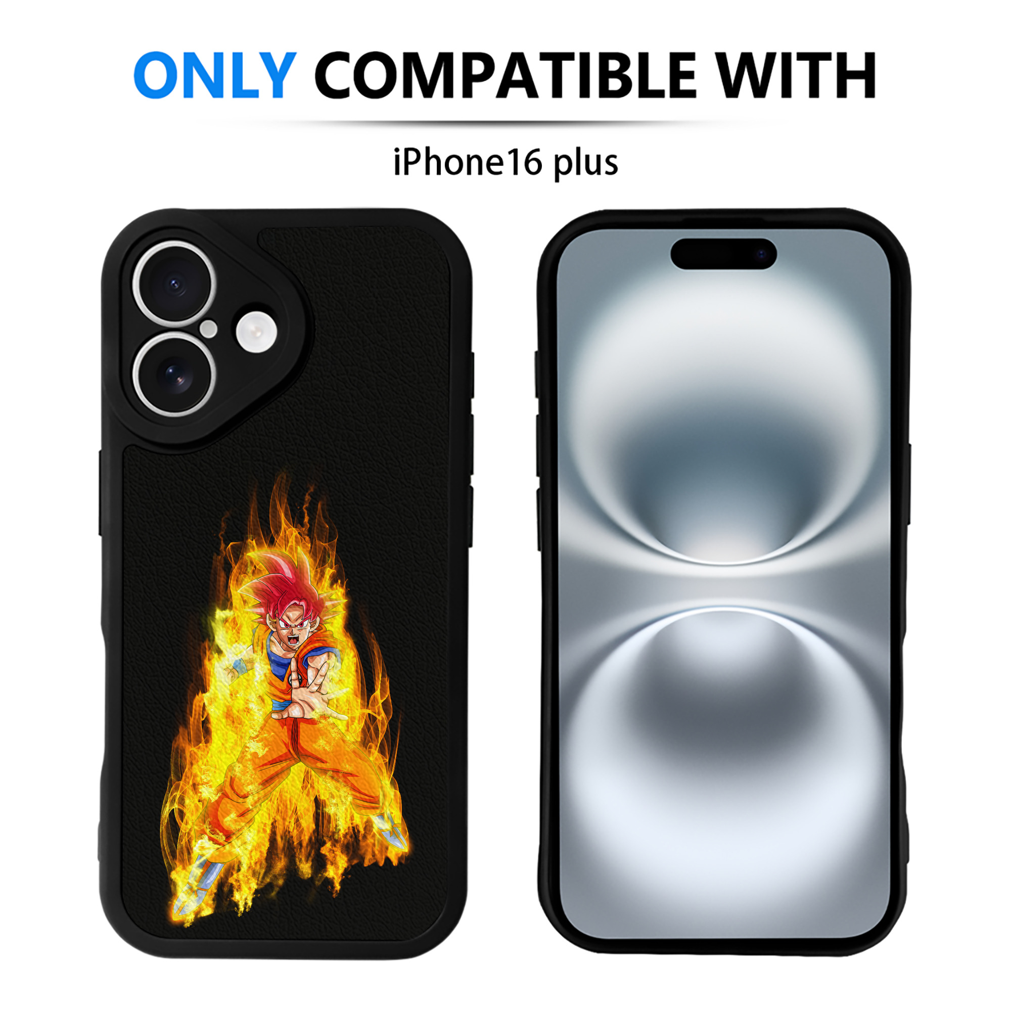 （画像用） ドラゴンボール 孫悟空（そん ごくう）Son Goku カカロット DRAGON BALL Kakarotto 【iPhone 16シリーズ対応】シリコンスマホケース（レザー調） 材質：シリコン
